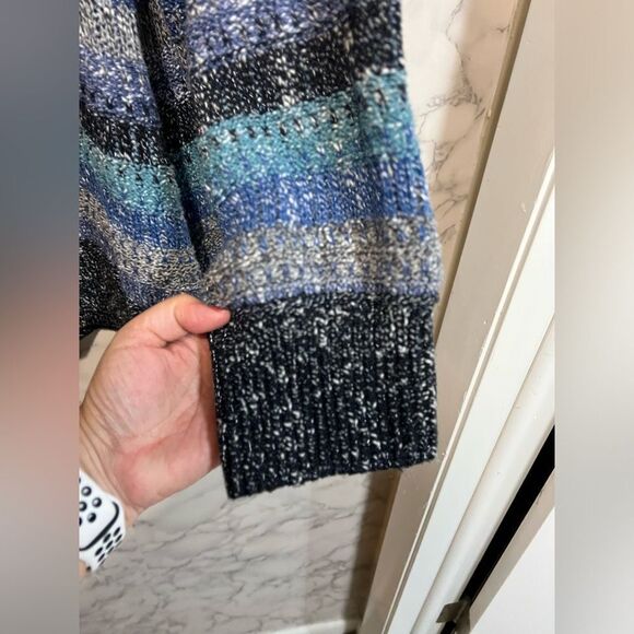 NIC+ZOE SAPPHIRE STRIPES SWEATER Size 2X - Picture 6 of 12